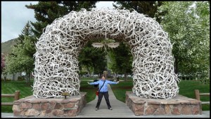 Il y a 4 arches comme celle-ci, toutes faite de véritable bois de cerf, ramassés par des scouts en forêt