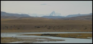 Le Fitz Roy, toujours bien visible à plus de 130 km